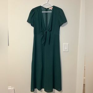 re:named green polka-dot dress